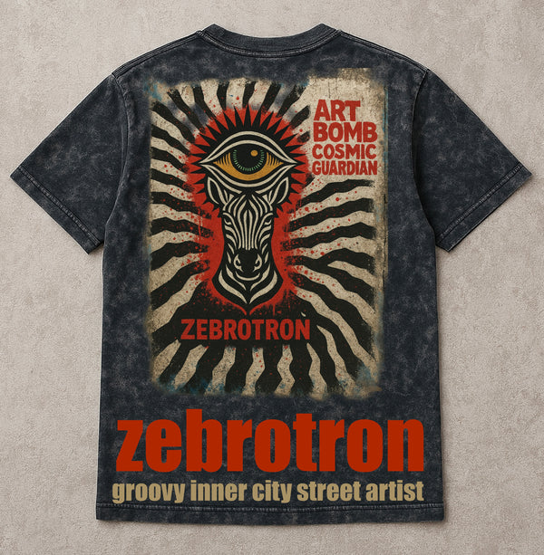 Acid Wash Oversize Cosmic Guardian